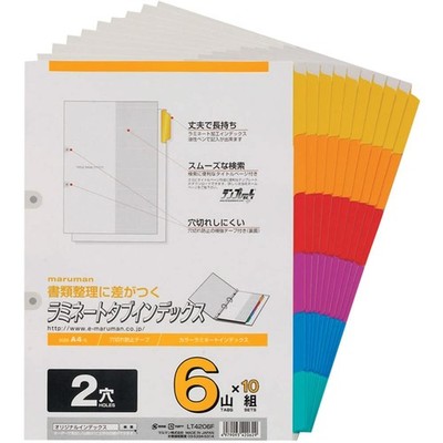 Index A4 2-hole index sheet 6 stacks 10 sets 1 book LT4206F