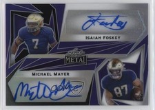 2023 Leaf Metal Dual Purple Prismatic 1/5 Isaiah Foskey Michael Mayer Auto nd3