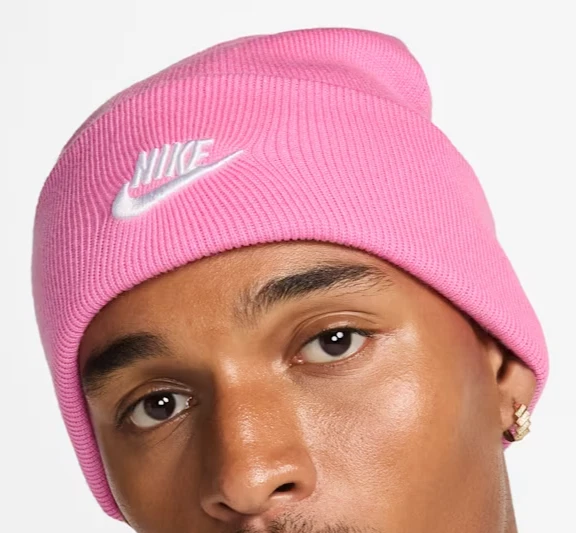 Nike Sportswear Peak Futura Beanie Pink White One Size Unisex HF0186 675 NWT