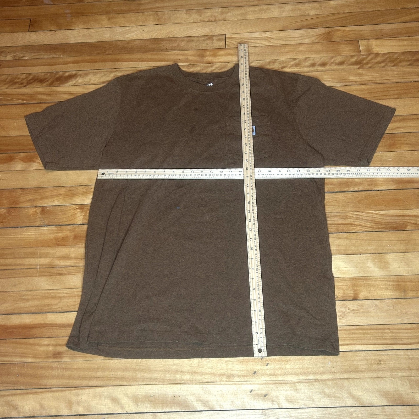 Modern Brown Carhartt T-Shirt XL Tall Loose Fit  thumbnail 4