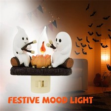 Bonfire Campfire Flickering Nightlight,Fire Marshmallow Night Light Decoration