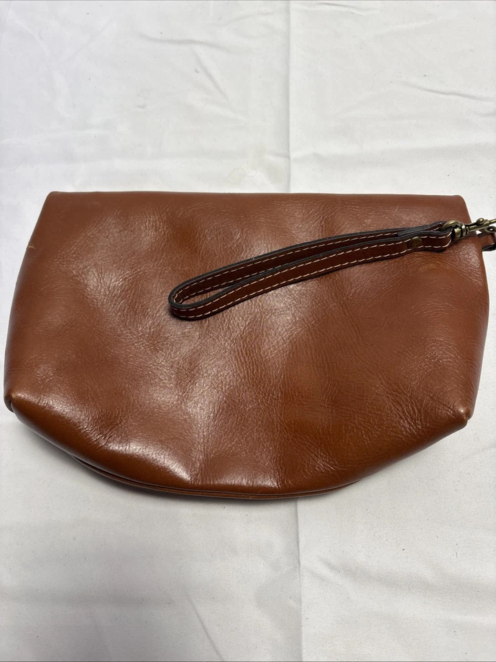 Patricia Nash Valerie 棕色皮革折叠式手包手提包 — 第 2/4 张图片