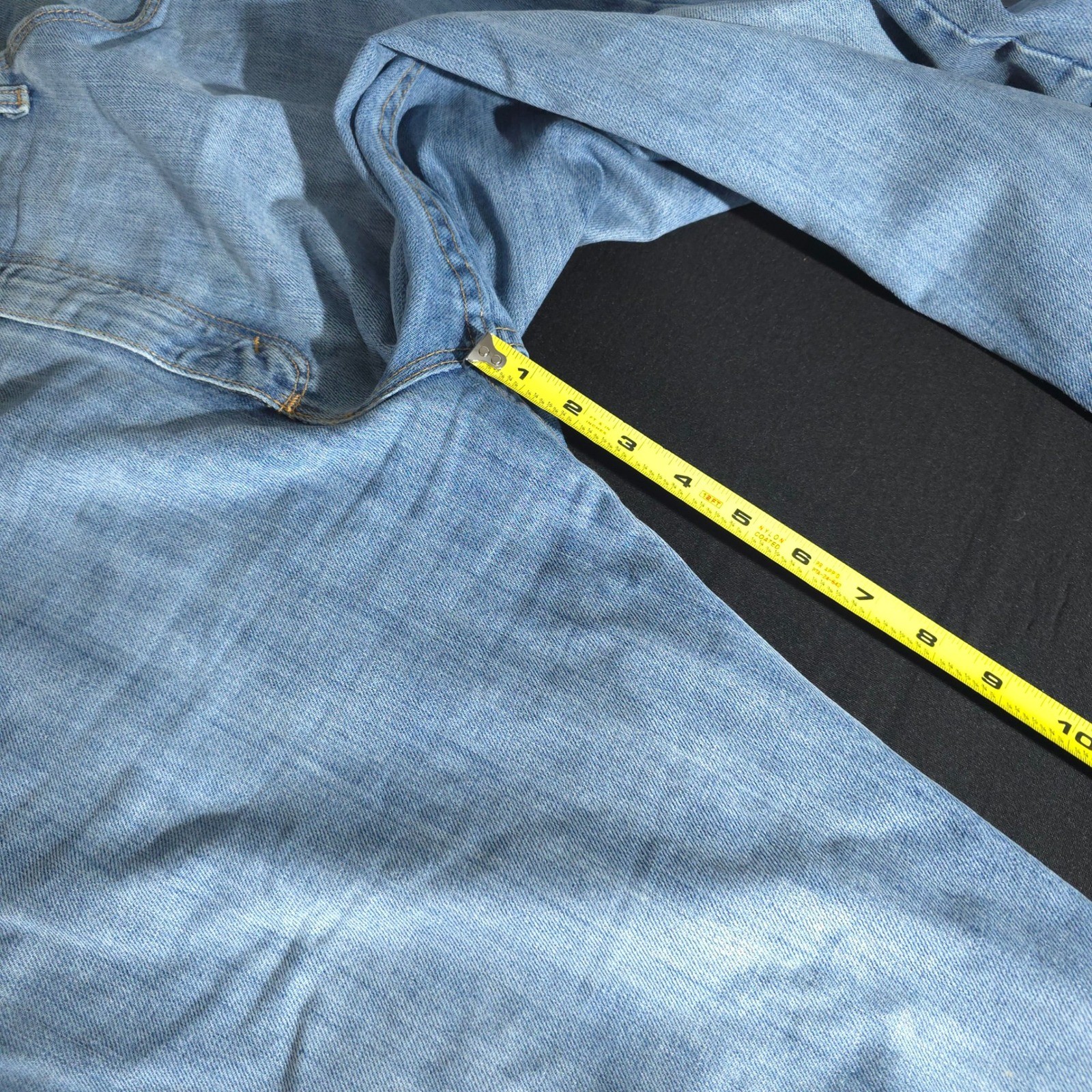 Wrangler Jeans Mens 38x32 Light Wash Distressed Denim 20X Bootcut Casual Cowboy
