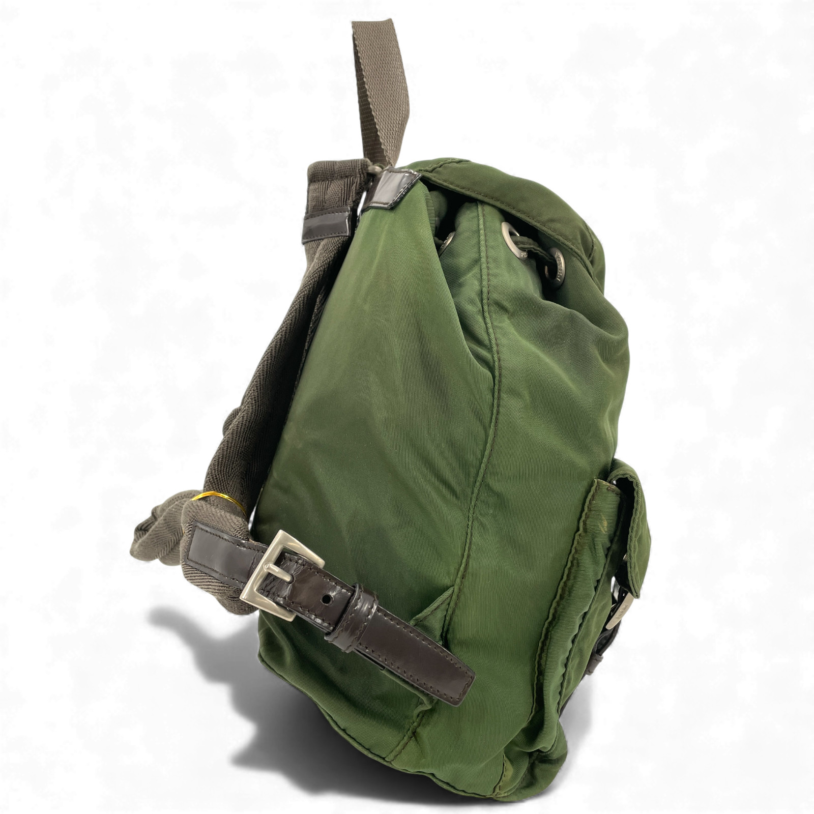 Auth PRADA Green Nylon Ladies Backpack W/Guarantee Card & Dust Bag KB704 thumbnail 6