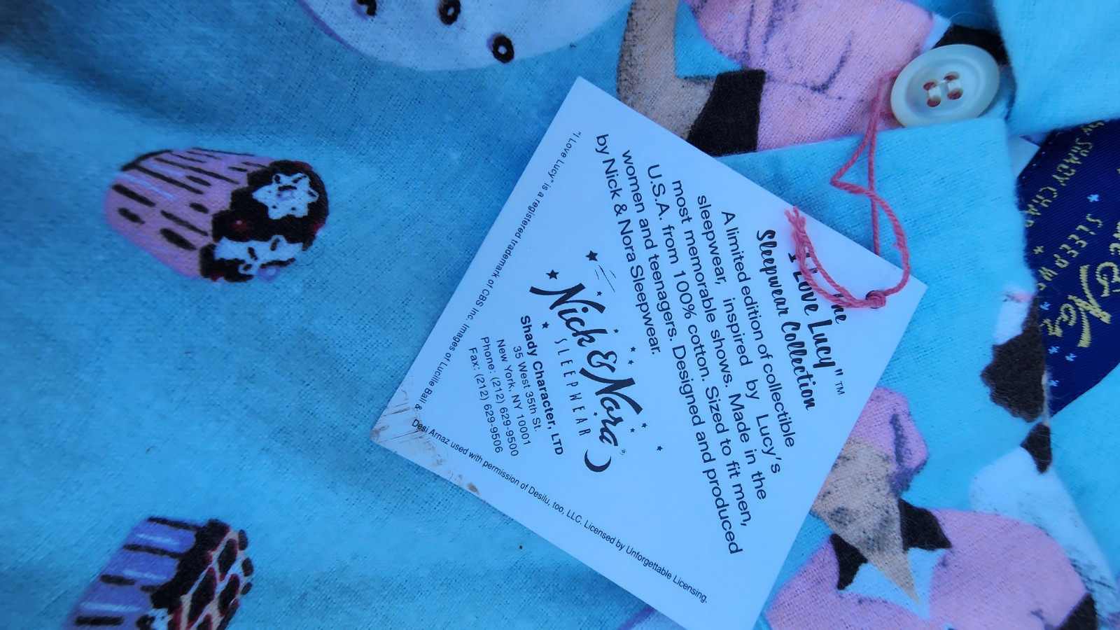 Vintage Nick and Nora Flannel L/XL Pajamas I Love Lucy NEW NWT | eBay