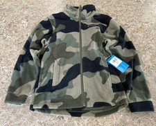 Boys Columbia Zing III Fleece Camo Full Zip Jacket Youth Small