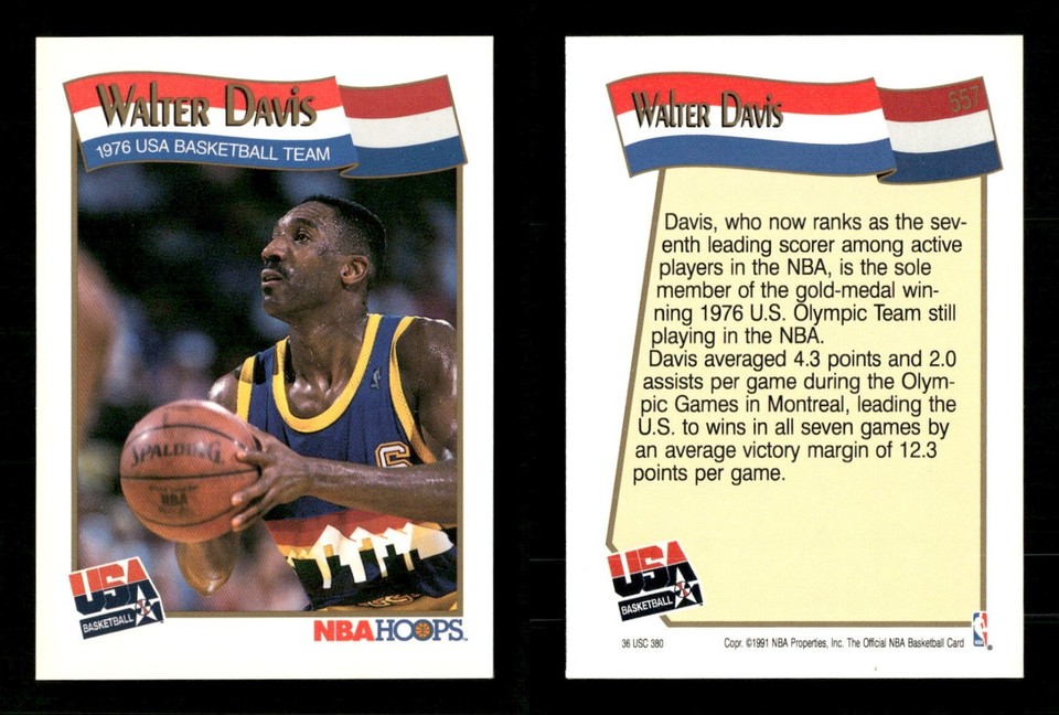1991-92-nba-hoops-usa-basketball-team-card-557-walter-davis-ebay