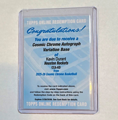 2025 Topps Cosmic Chrome Kevin Durant Base (RAW)