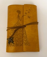 Vintage Style Faux Leather Butterfly Wedding Journal Notebook 5x7  Blank Pages