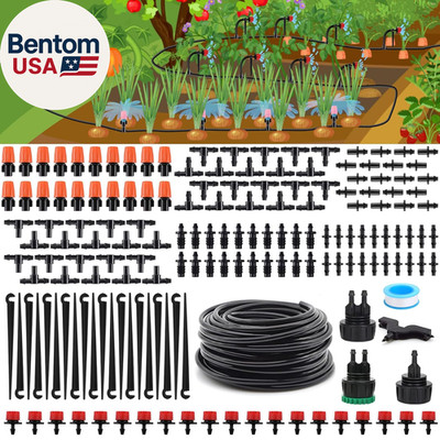 Drip Irrigation Kit, Drip Irrigation System for Garden with 1/4'' Irrigation Tubi