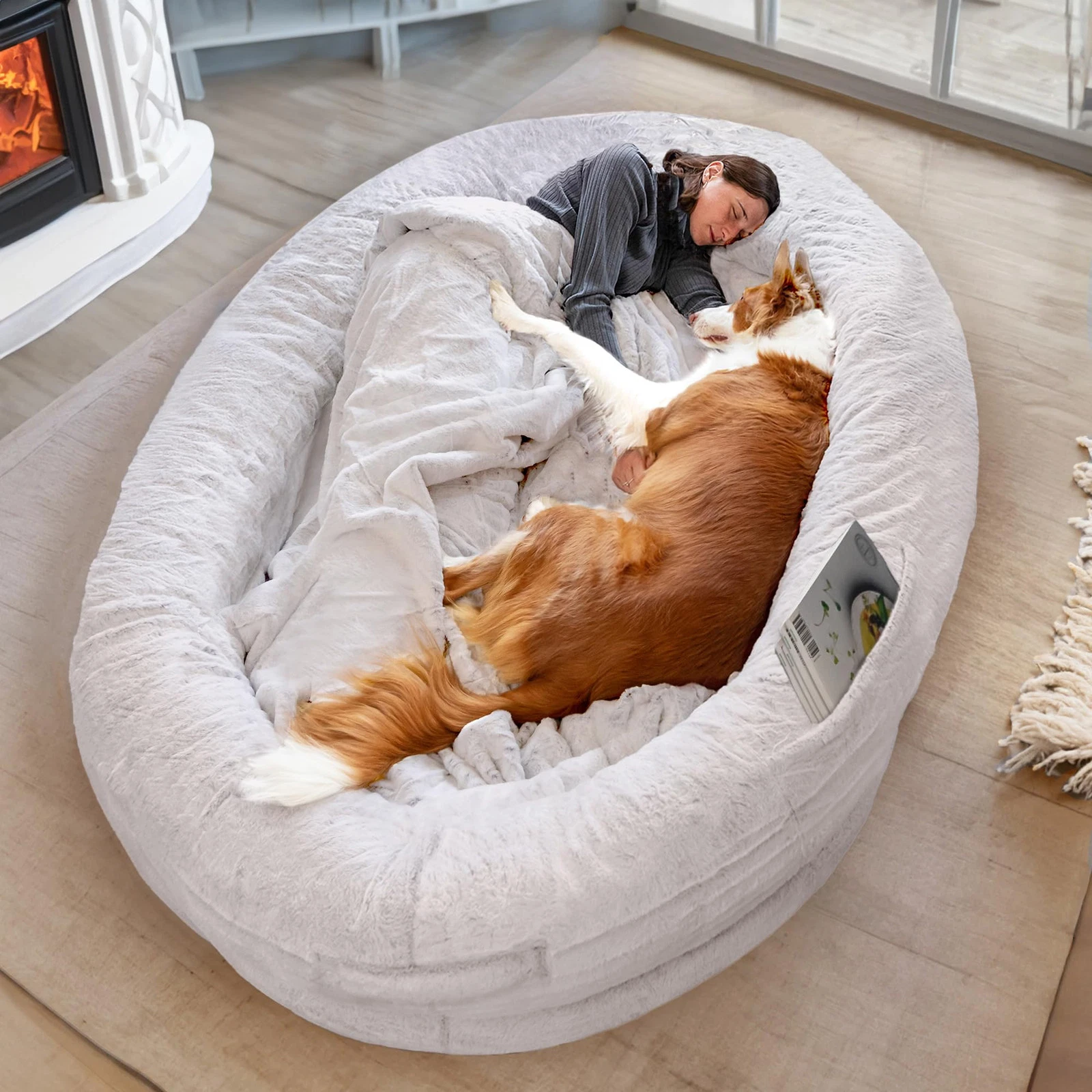 ODOXIA Human Dog Bed for Adults & Furry Friends | Warm & Comfortable Human Sized
