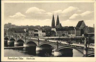 Frankfurt or Oder Bridge with City Panorama