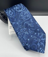 Tommy Hilfiger Men's Polyester Tie  Navy Blue  Paisley  NEW MSRP: 69.50