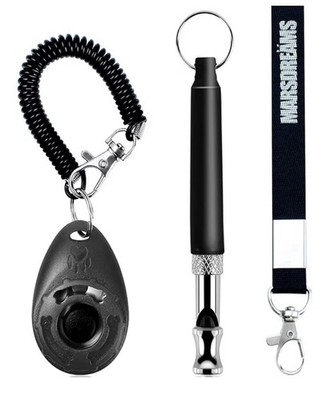 Pet Training Clicker Whistle Adjustable Pitch,Puppy Dog Cat Behavior Aid Train 