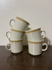 6 Vintage Garden Festival Japan Specked Coffee, Tea, Cocoa Mugs