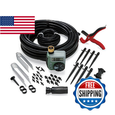 Orbit 69535 Shrub and Flower Bed Drip Kit with Programmable Hose Watering Timer