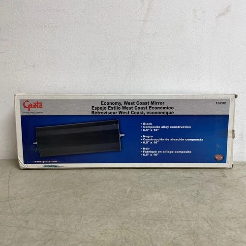 Grote 16202 Economy West Coast Door Mirror Rectangular Black Driver Side