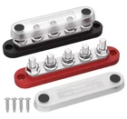 Set Of 2- 150A Automotive 5 Way M6 Copper Wiring Bus bars Busbar Solar RV Camper