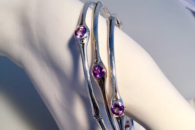 NWT JOHN HARDY BAMBOO ROSE DE FRANCE & STERLING SILVER BANGLE BRACELET SET OF 3