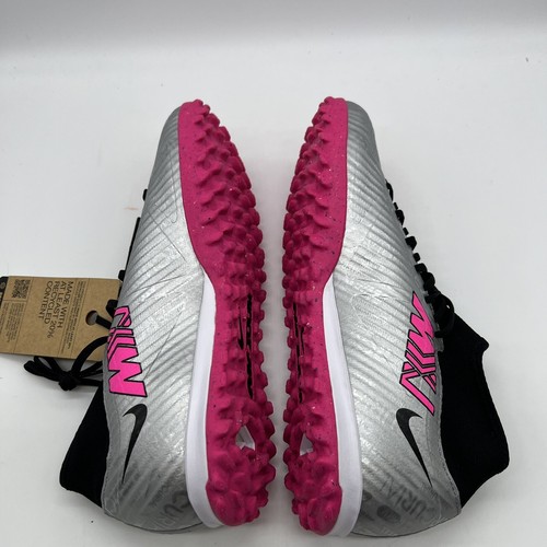 Nike Zoom Mercurial Superfly 9 Academy XXV Turf Silver Black Pink FB8398-060 Men - Picture 6 of 9
