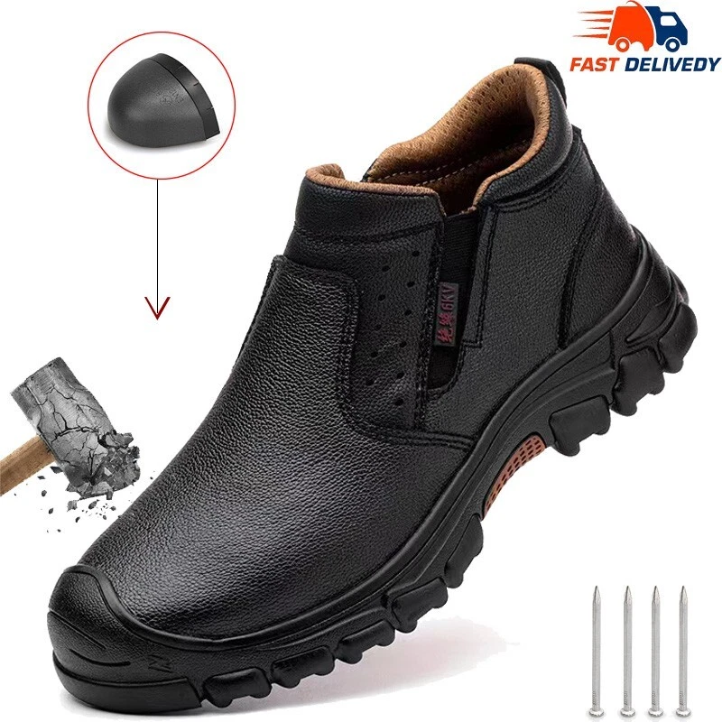 Men Safety Shoes Anti-Impact Anti-Piercing Lightweight Work Boots Indestructible