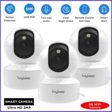 3Pcs 360° 2K Wired Security Cameras WiFi Night Smart Home Camera US