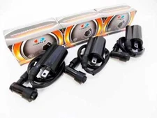 SUZUKI GT550 73-79 FORSETI IGNITION COIL SPARK PLUG CAP ASSEMBLY SET OF 3