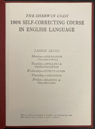 Sherwin Cody 100% Self-Correcting Course in English Language 1949, Lesson 7 - Picture 2 of 3