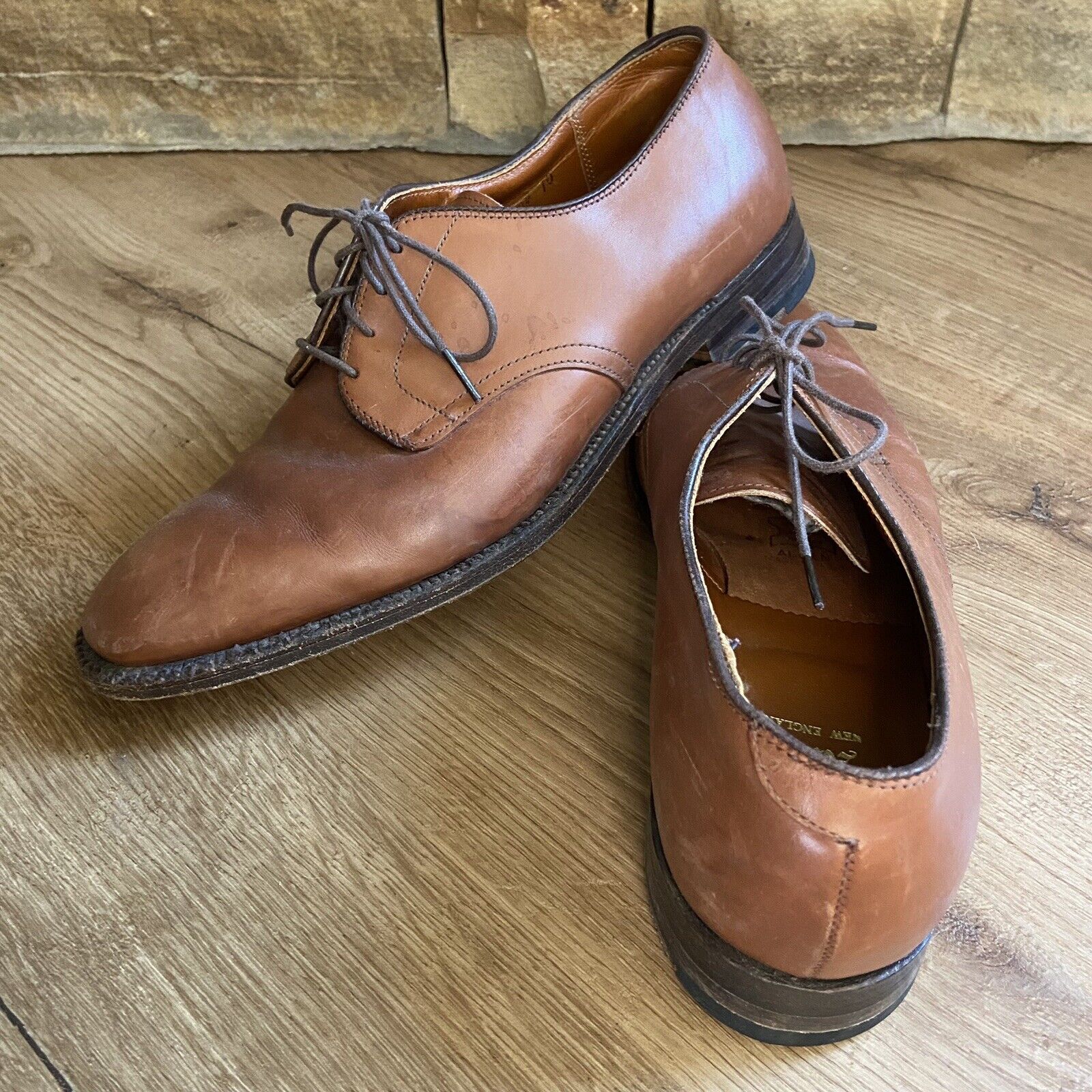 Alden 2816 Burnished Dark Tan Calfskin Plain Toe Dover