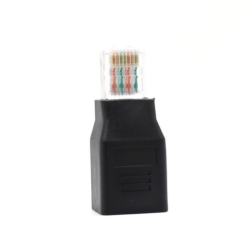 Conector Ethernet de red RJ45 CAT5E macho a hembra cable adaptador cruzado - Imagen 4 de 5