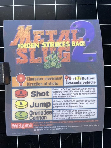 Preços baixos em Metal Slug 2 Neo Geo | eBay