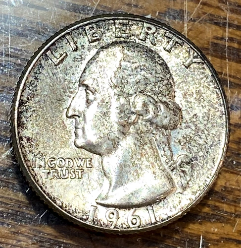 1961-D Washington Quarter Original Gem BU Nice Patina CHRC