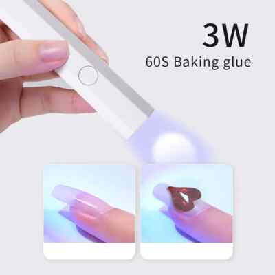 Lampe UV Sèche-ongles Portable USB - Mini, Séchage Rapide, LED, Puissance 3W, Blanche