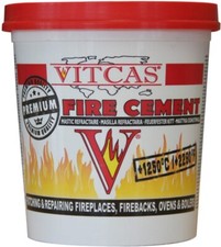 VITCAS BUFF FIRE CEMENT 1KG FOR STOVES,OVENS,BOILERS.*HEAT RESISTANT*