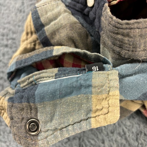 Billabong Shirt Mens Small Check Flannel Reversible Pearl Snap Western Pockets - Picture 12 of 15