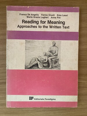 Lesung für Bedeutung Ansätze zum geschriebenen Text franca De Angelis Vanna giu
