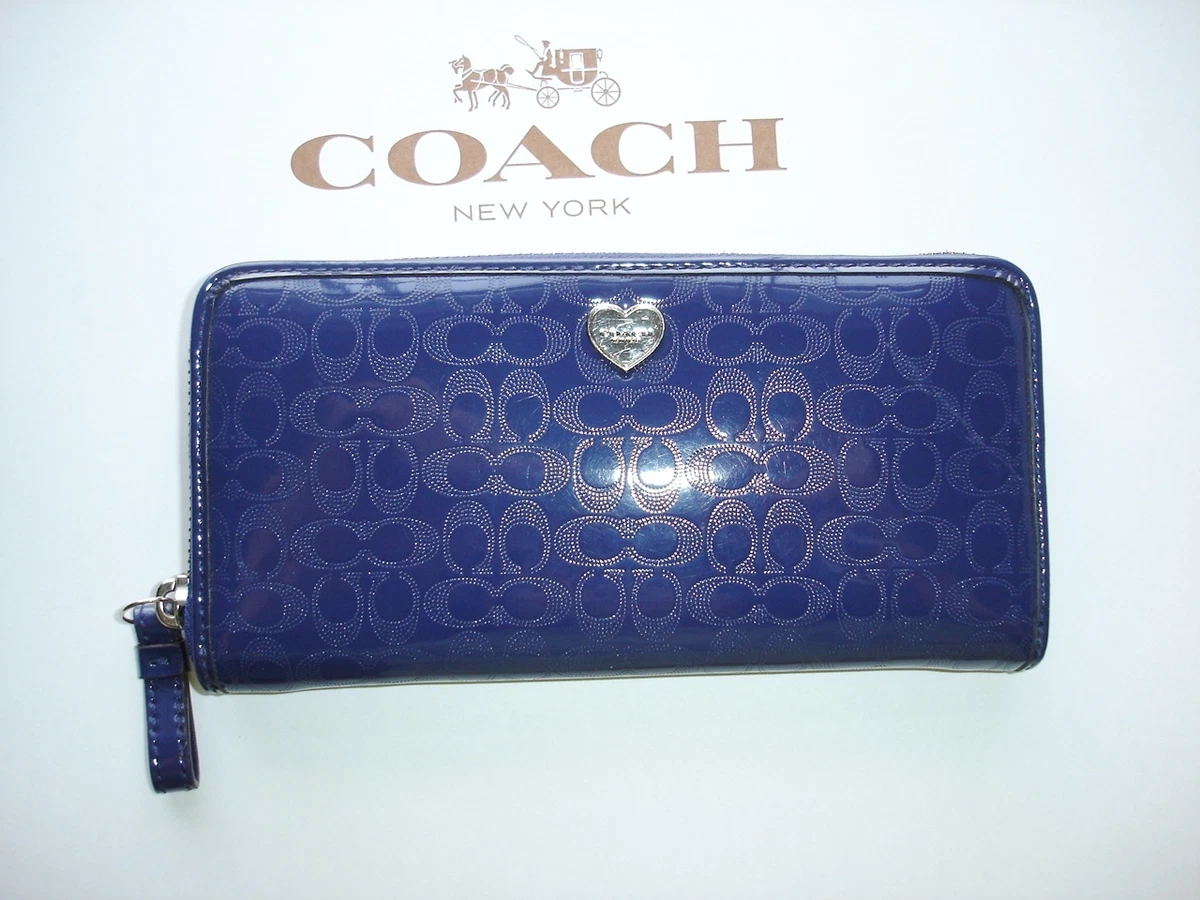 Coach perforated wallet hot sale