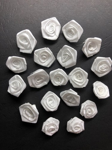 60/12 pz FIORI fiori raso lavabile applicazione patch 1,8 cm colore desiderato - Foto 9 di 43