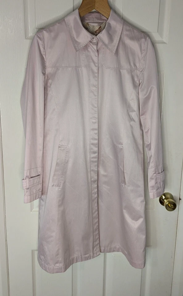 WALKER Pink Trench Coat Size EU 38 UK 10 with Snap Closure and Pockets - Image 4 of 4