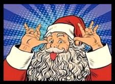Santa Na Na Na Silly Face Christmas Holiday St. Nick -Refrigerator Fridge MAGNET