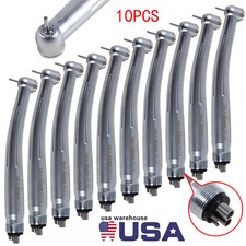 10 PCS NSK Style Dental High Speed Handpiece Push Button 4Hole Air Turbine