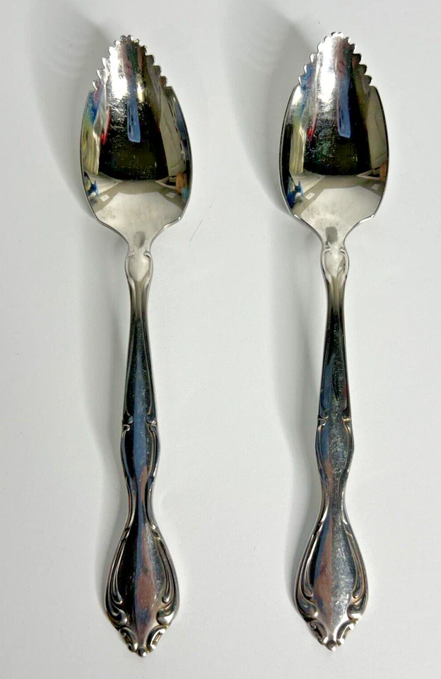 4 Grapefruit Orange Spoons Strathmore Community Stainless Flatware - Image 4 of 4