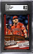Mike Trout 2020 Topps Decades' Best Red Parallel /10 SGC 8 Angels DB-93
