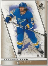 2022 2022-23 SP Authentic Limited Gold #41 Brandon Saad 96/99 St Louis Blues