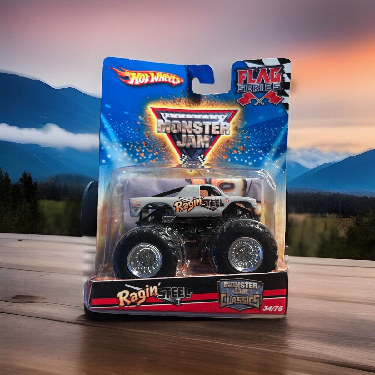 2010 Hot Wheels Monster Jam Flag Series RAGIN' STEEL 34/75