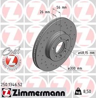 2X Zimmermann 250.1346.52 Bremsscheibe FüR Ford Seat VW