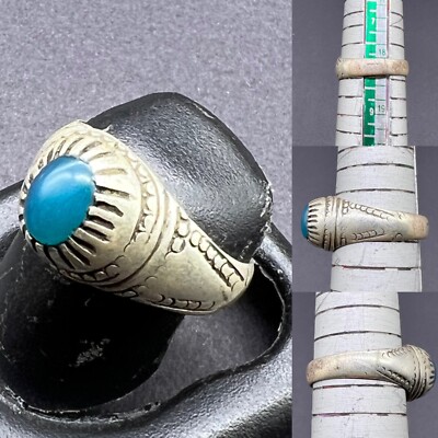 Beautiful Old Natural Stone Pure Slivered Antique Ring From Central Asia