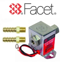 FACET CUBE FUEL PUMP 40171 / SS171 12v + SHUT OFF VALVE - KTM950 + 8mm UNIONS