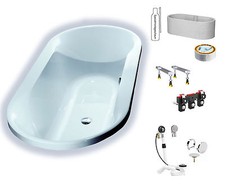 BADEWANNE OVALBADEWANNE ACRYL HOESCH SPECTRA 6483.010 190x80 TRÄGER