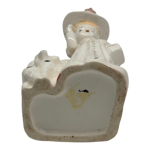 VTG Lady And Puppy Dog Figurine Planter 1950s Ceramic Victorian Japan 5.5” Tall - Picture 16 of 16